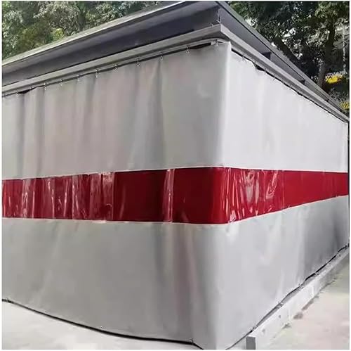 KAnduo Schweißschutzdecke, Feuerfester Vorhang, Schweißtrennwände, Silikonbeschichtet mit rotem Sichtfenster - Flammhemmend(2x2.5 m/6.6x8.3 ft) von KAnduo