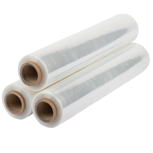 1-6 Rollen Stretchfolie, Verpackungsfolie, Folie für Möbel, Stretchfolienrolle, Palettenumverpackung auf Rolle 20 my, 500 mm x 270 Meter von KB