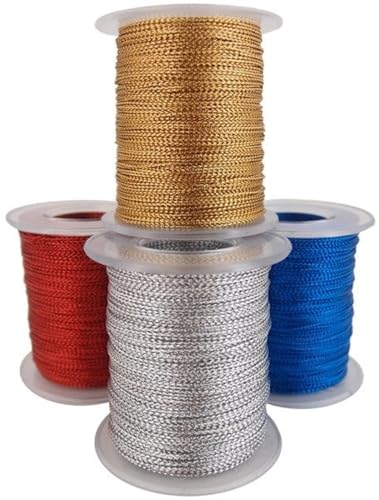 Kordel 100m x1 mm Stark Schnur Lurex Silber Gold Farbwahl schimmernd Deko Nähen Metallisch Kordel Metallic Cord Kordel 100m x1 mm Stark Schnur Lurex Silber Gold Farbwahl schimmernd Deko Nähen Metallisch Kordel Metallic Cord von KBBB