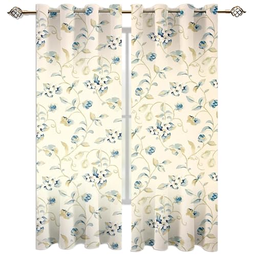 Vorhänge Wohnzimmer Modern Blickdicht Mit Ösen Gelber Hintergrund Mit Blauen Und Grünen Blumen Muster 2Er Set 234X230Cm Vorhang Verdunkelung Gardinen Blickdicht Schlafzimmer Kinderzimmer Junge Mädc Vorhänge Wohnzimmer Modern Blickdicht Mit Ösen Gelber Hintergrund Mit Blauen Und Grünen Blumen Muster 2Er Set 234X230Cm Vorhang Verdunkelung Gardinen Blickdicht Schlafzimmer Kinderzimmer Junge Mädc von KBDQGX