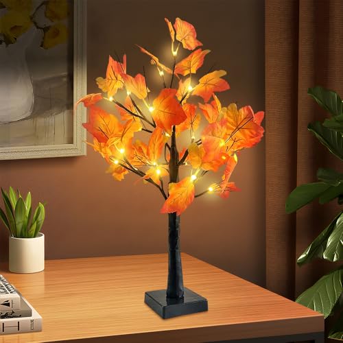 KBIBCK 24 LED Ahornblatt Baum Licht, Lichterbaum Für Innen Herbst Deko, Schreibtisch Ahorn-Blätter Baumlicht Warmweiß, Lichterbaum Halloween Deko für Party,Halloween,Erntedankfest KBIBCK 24 LED Ahornblatt Baum Licht, Lichterbaum Für Innen Herbst Deko, Schreibtisch Ahorn-Blätter Baumlicht Warmweiß, Lichterbaum Halloween Deko für Party,Halloween,Erntedankfest von KBIBCK