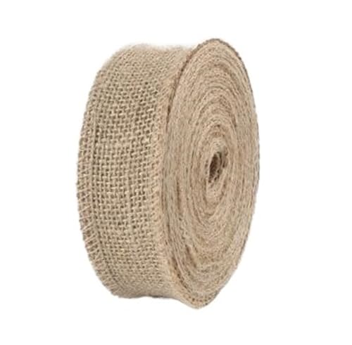 20 m natürlicher Jute-Sackleinen-Stoff, Jute, 3–30 cm Rolle, Sackleinen-Band-Rolle, Sackleinen-Tischläufer, Hochzeits-Party-Zubehör, Frühlingsdekoration Für Hochzeit, Bauernhaus Party(Width 4cm) von KBLDOPN