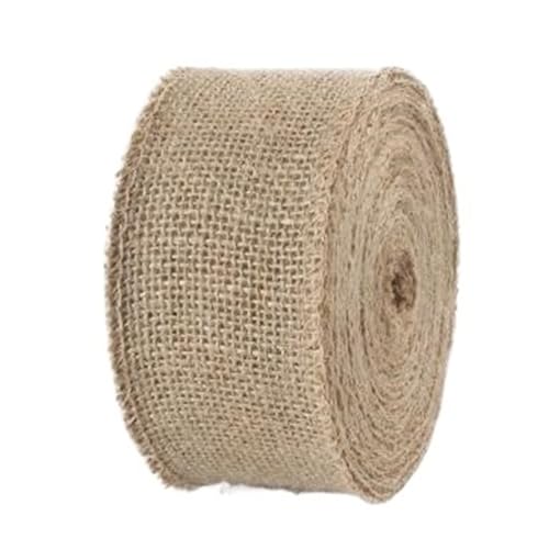 20 m natürlicher Jute-Sackleinen-Stoff, Jute, 3–30 cm Rolle, Sackleinen-Band-Rolle, Sackleinen-Tischläufer, Hochzeits-Party-Zubehör, Frühlingsdekoration Für Hochzeit, Bauernhaus Party(Width 8cm) von KBLDOPN