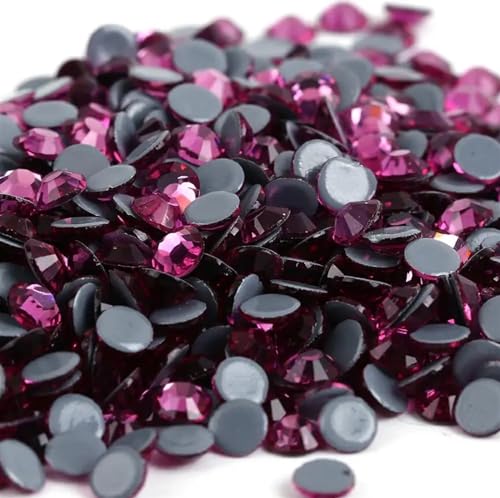 Hotfix Strasssteine Kristall-AB-Hotfix-Strasssteine, Glas-Hotfix-Strasssteine ​​zum Aufbügeln for Nagelkunst, Nähen, Stoffdekoration Für Kleidung Schuhe Diy Handwerk Geschenk(Fuchsia,Ss20 1440pcs) von KBLDOPN