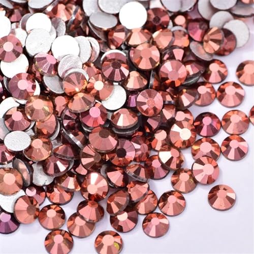 Hotfix Strasssteine Kristall Nicht Hotfix Strasssteine ​​Strass Nägel Diamant Kristalle for Vestidos Nail Charms Nail art Kleid Für Kleidung Schuhe Diy Handwerk Geschenk(Rose Gold,SS20-1440pcs) von KBLDOPN