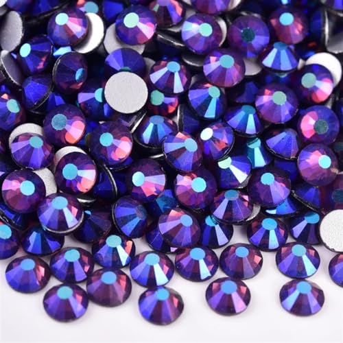 Hotfix Strasssteine Nicht Hotfix Strass Glitzer Strasssteine ​​Kristall Strass Diamant Nagel Charms Nail Art Dekorationen Für Kleidung Schuhe Diy Handwerk Geschenk(Dk.amethyst AB,SS16-1440pcs) von KBLDOPN