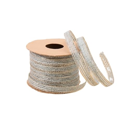 KBLDOPN 10M/Rolle Vintage Jute Sackleinen Hessisches Band Mit Spitze Rustikale Hochzeit Party Dekoration Weihnachten DIY Handwerk Geschenk Verpackung Gurtband Für Hochzeit, Bauernhaus Party(Blue) von KBLDOPN