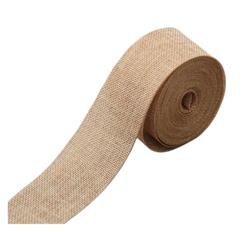 KBLDOPN 10M natürliches Jute-Sackleinen-Hessian-Band, Bunte Dekorations-Borte, Bandrolle, Vintage-rustikale Hochzeitsdekorationen Für Hochzeit, Bauernhaus Party(Khaki) von KBLDOPN
