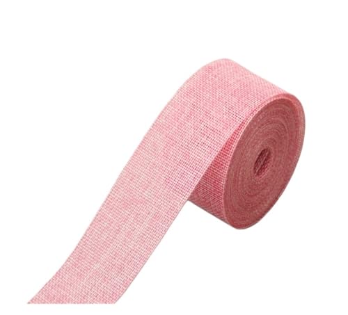 KBLDOPN 10M natürliches Jute-Sackleinen-Hessian-Band, Bunte Dekorations-Borte, Bandrolle, Vintage-rustikale Hochzeitsdekorationen Für Hochzeit, Bauernhaus Party(Pink) von KBLDOPN