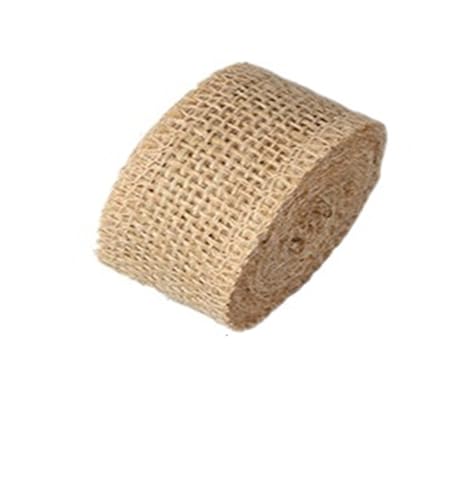 KBLDOPN 2 Meter Jute Sackleinen Hessischen Rollen Rustikalen Vintage DIY Ornament Sackleinen Wohnkultur Geburtstag Hochzeit Party Weihnachten Dekoration Für Hochzeit, Bauernhaus Party(3cm Width) von KBLDOPN