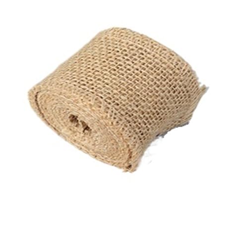 KBLDOPN 2 Meter Jute Sackleinen Hessischen Rollen Rustikalen Vintage DIY Ornament Sackleinen Wohnkultur Geburtstag Hochzeit Party Weihnachten Dekoration Für Hochzeit, Bauernhaus Party(5cm Width) von KBLDOPN