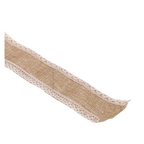 KBLDOPN 2 Meter Natürliche Jute Sackleinen Spitze Hessischen Hanf Band Vintage Rustikalen Hochzeit Party Weihnachten Dekoration DIY Handwerk Geschenk Packag Für Hochzeit, Bauernhaus Party(D) von KBLDOPN
