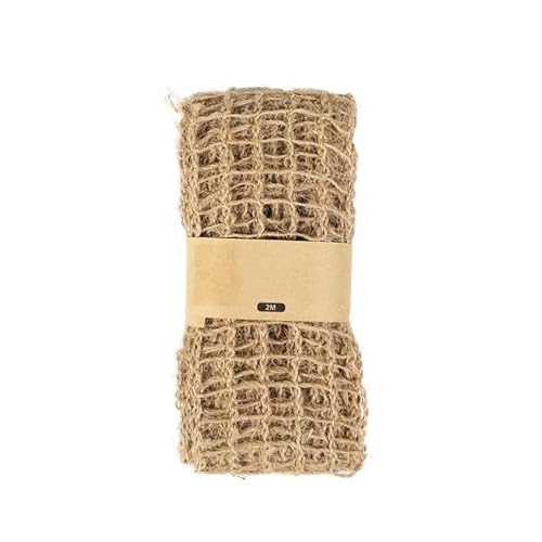 KBLDOPN 2 Meter natürliches Jute-Sackleinen-Band for DIY-Geschenk-Warrping Hanf Vintage Bänder Festival Dekoration Party Handwerk Für Hochzeit, Bauernhaus Party(MD2-7) von KBLDOPN