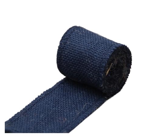 KBLDOPN 2 m/Rolle, 6 cm, natürliches Jute-Sackleinen-Band, rustikales Vintage-Hochzeitsdekor, Sackleinen-Hanf-Rolle, Weihnachtsfeier-Zubehör, DIY-Dekoration Für Hochzeit, Bauernhaus Party(Deep Blue) KBLDOPN 2 m/Rolle, 6 cm, natürliches Jute-Sackleinen-Band, rustikales Vintage-Hochzeitsdekor, Sackleinen-Hanf-Rolle, Weihnachtsfeier-Zubehör, DIY-Dekoration Für Hochzeit, Bauernhaus Party(Deep Blue) von KBLDOPN
