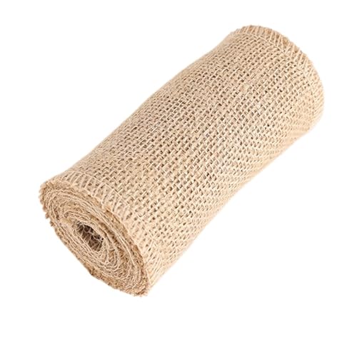 KBLDOPN 2 m natürliche Jute-Sackleinen-Bänder, Vintage-Jute-Sackleinen-Stoff, Jute-Bandrollen for DIY-Bastelarbeiten, Hochzeitsdekor Für Hochzeit, Bauernhaus Party(12cm) von KBLDOPN