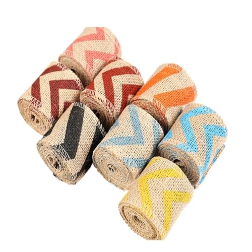 KBLDOPN 2M/Rolle 6cm natürliches Jute-Sackleinen-Hessian-Band buntes Hanf for rustikale Geschenkverpackung Hochzeitsdekoration Für Hochzeit, Bauernhaus Party(Blue) von KBLDOPN