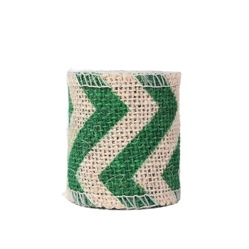KBLDOPN 2M/Rolle 6cm natürliches Jute-Sackleinen-Hessian-Band buntes Hanf for rustikale Geschenkverpackung Hochzeitsdekoration Für Hochzeit, Bauernhaus Party(Green) von KBLDOPN
