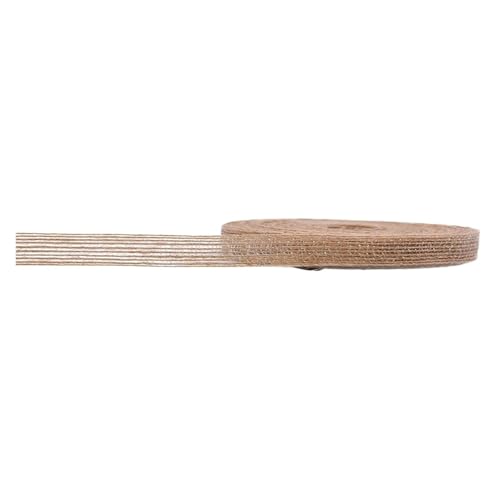 KBLDOPN 2M/Rolle Natürliche Vintage Jute Band Bogen Handwerk Nähen DIY Hochzeit Jute Sackleinen Stoff Geschenk Verpackung Für Hochzeit, Bauernhaus Party(0.6cm 5Meters) von KBLDOPN