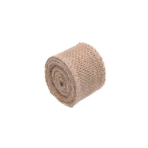 KBLDOPN 2M/Rolle Natürliche Vintage Jute Band Bogen Handwerk Nähen DIY Hochzeit Jute Sackleinen Stoff Geschenk Verpackung Für Hochzeit, Bauernhaus Party(4cm 2Meters) von KBLDOPN