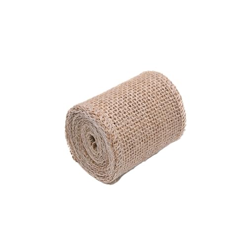KBLDOPN 2M/Rolle Natürliche Vintage Jute Band Bogen Handwerk Nähen DIY Hochzeit Jute Sackleinen Stoff Geschenk Verpackung Für Hochzeit, Bauernhaus Party(6cm 2Meters) von KBLDOPN
