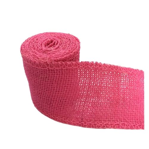 KBLDOPN 2M Breite 6cm Bunte Natürliche Jute Sackleinen Band Jute Stoff Rolle Hessischen Band Borte Band Rustikalen DIY Hochzeit Par Für Hochzeit, Bauernhaus Party(5) von KBLDOPN