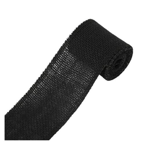 KBLDOPN 2M natürliche Jute Sackleinen Spitze 6cm Juteband hessischen Band Borte Band rustikale Hochzeit Dekor Event & Party liefert Für Hochzeit, Bauernhaus Party(Black) von KBLDOPN