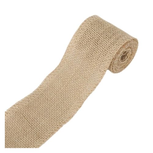 KBLDOPN 2M natürliche Jute Sackleinen Spitze 6cm Juteband hessischen Band Borte Band rustikale Hochzeit Dekor Event & Party liefert Für Hochzeit, Bauernhaus Party(Natural Color) von KBLDOPN