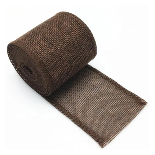 KBLDOPN 3 m/Rolle Sackleinen-Bandrolle aus natürlichem Jute-Verpackungsband aus Sackleinen for Weihnachtsbasteleien, DIY-Hochzeitsfeiern, Schleifenbesatz, Dekoration Für Hochzeit, Bauernhaus Party(7) von KBLDOPN