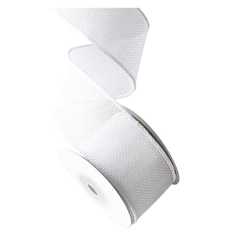 KBLDOPN 4,5 m/Rolle DIY Stoffband Sackleinenband mit Drahtrand Weihnachtsbaumband Kranzschleifen Bastelband Geschenkverpackung Für Hochzeit, Bauernhaus Party(Grey) von KBLDOPN