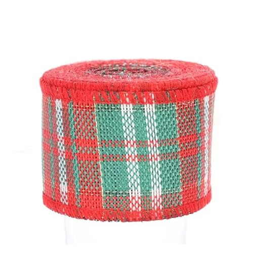 KBLDOPN 5,6 m Weihnachtsbänder aus Sackleinenimitat, DIY-Schleife for die Weihnachtsbaum-Geschenkdekoration, Leinengitterband mit Drahtrand Für Hochzeit, Bauernhaus Party(Pink) von KBLDOPN