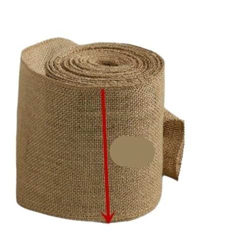 KBLDOPN 5cm/10cm/15cm/35,5 cm Breite Jute Tischläufer Sackleinen Stoff for Sackleinen Stuhl Schärpen Sackleinen Band Hessischen Für Hochzeit, Bauernhaus Party(15cm,5 Meter) von KBLDOPN