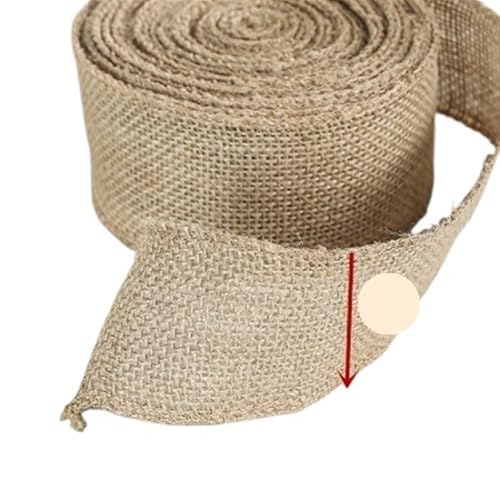 KBLDOPN 5cm/10cm/15cm/35,5 cm Breite Jute Tischläufer Sackleinen Stoff for Sackleinen Stuhl Schärpen Sackleinen Band Hessischen Für Hochzeit, Bauernhaus Party(8cm,5 Meter) von KBLDOPN
