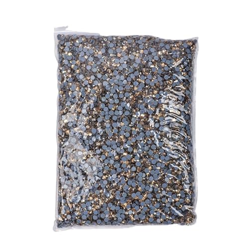 KBLDOPN Hotfix Strasssteine 14400 Stück Hotfix-Strasssteine ​​SS6-SS20 Kristall-Hotfix-Strasssteine Für Kleidung Schuhe DIY Handwerk Geschenk(Golden Shadow,SS20-14400pcs) von KBLDOPN