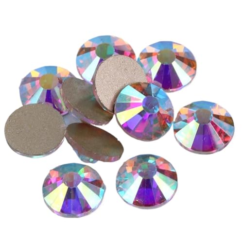KBLDOPN Hotfix Strasssteine Crystal AB, Nicht Hotfix-Strasssteine, Flache Rückseite, for Aufkleben auf Kristalle for Nagelkunst Für Kleidung Schuhe DIY Handwerk Geschenk(Ss3-1440pcs) von KBLDOPN