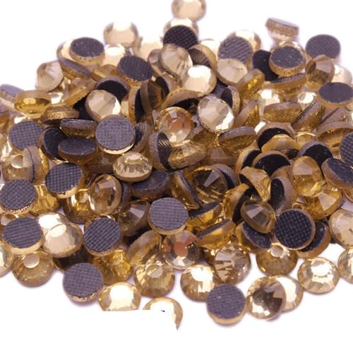 KBLDOPN Hotfix Strasssteine Hotfix-Strasskristall mit Kleber auf flachem Kristallglas-Strassstein Für Kleidung Schuhe DIY Handwerk Geschenk(Jonquil,SS20 720pcs) von KBLDOPN