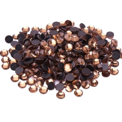 KBLDOPN Hotfix Strasssteine Hotfix-Strasskristall mit Kleber auf flachem Kristallglas-Strassstein Für Kleidung Schuhe DIY Handwerk Geschenk(Lt col Topaz,SS6 7200pcs) von KBLDOPN