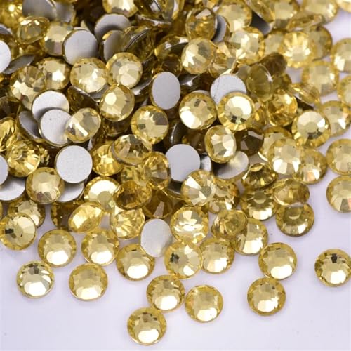KBLDOPN Hotfix Strasssteine Kristall Nicht Hotfix Strasssteine ​​Strass Nägel Diamant Kristalle for Vestidos Nail Charms Nail Art Kleid Für Kleidung Schuhe DIY Handwerk Geschenk(Jonquil,SS5-1440pcs) von KBLDOPN