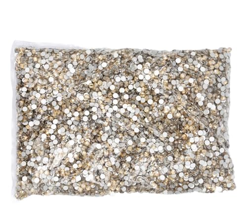 KBLDOPN Hotfix Strasssteine SS3-SS20 Flatback Crystal AB Non Hotfix Strasssteine ​​AB Strass for Nail Art Dekorationen Für Kleidung Schuhe DIY Handwerk Geschenk(Gold Champange,Ss4 14400pcs) von KBLDOPN