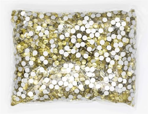 KBLDOPN Hotfix Strasssteine SS3-SS20 Flatback Crystal AB Non Hotfix Strasssteine ​​AB Strass for Nail Art Dekorationen Für Kleidung Schuhe DIY Handwerk Geschenk(Jonquil,Ss20 14400pcs) von KBLDOPN