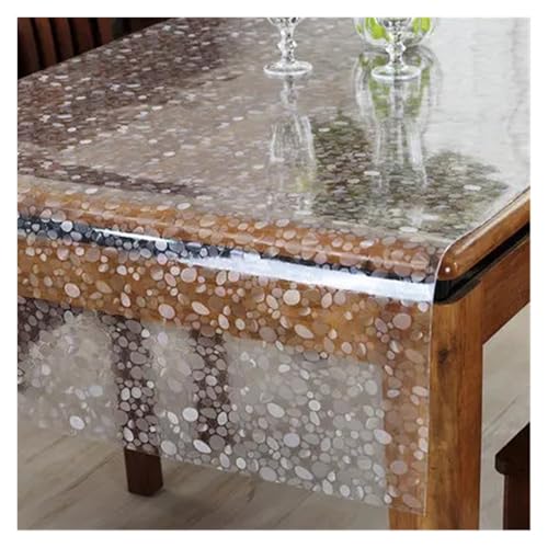 KBLDOPN Tischdecke Transparent 1.5mm Translucent Waterproof Soft Tablecloth Rectangle Table Cloths Coffee Table Mat Table Cover for Kitchen Für Tisch(A 1.5mm,80x120cm) von KBLDOPN
