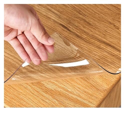 KBLDOPN Tischdecke Transparent 1pc Transparent PVC Tablecloth Anti-Stain, Waterproof, Oil-Resistant, Non-Slip Mat for Dining Room Study Dining Coffee Tables Für Tisch(Height 45,Width 80) von KBLDOPN