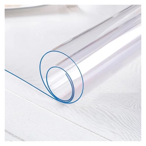 KBLDOPN Tischdecke Transparent PVC Transparent Table Mat Waterproof, Oil-Resistant Soft Glass for Indoor/Outdoor Dining and Coffee Tables Für Tisch(Width 160,Height 40) von KBLDOPN