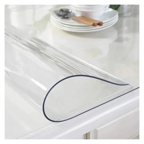 KBLDOPN Tischdecke Transparent PVC Transparent Tablecloth Oilcloth Waterproof Table Cloth Für Tisch(Transparent 2.0MM,40X120CM) von KBLDOPN