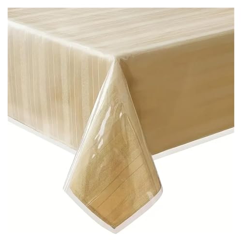 KBLDOPN Tischdecke Transparent PVC Transparent Tablecloth with A Thickness of 0.25mm, Heat-Resistant, Waterproof, and Oil Resistant Dining Table Mat, 1pc Für Tisch(140cmx280cm) von KBLDOPN