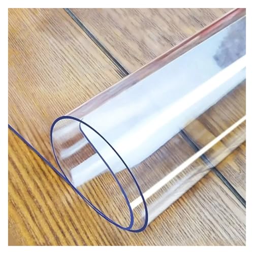 KBLDOPN Tischdecke Transparent Soft Glass Tablecloth Transparent PVC Table Cloth Waterproof Oil Proof Kitchen Dining Rectangular Table Cover Matte Clear Für Tisch(70cmx120cm) von KBLDOPN
