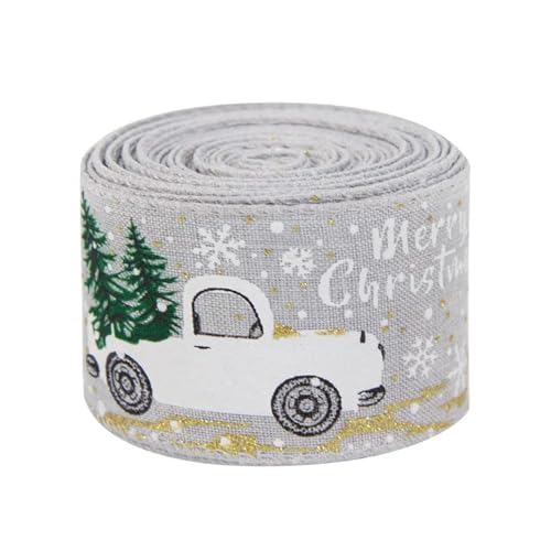 KBLDOPN Weihnachts-Sackleinen-Band-Rolle Weihnachtsbaum-Schnur-Streamer-Band Auto-LKW-rotes Kariertes Band for Verpackung DIY-Bogen-Basteln Für Hochzeit, Bauernhaus Party(T01) von KBLDOPN