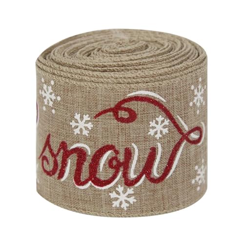 KBLDOPN Weihnachts-Sackleinen-Band-Rolle Weihnachtsbaum-Schnur-Streamer-Band Auto-LKW-rotes Kariertes Band for Verpackung DIY-Bogen-Basteln Für Hochzeit, Bauernhaus Party(T06) von KBLDOPN