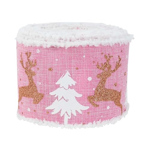 KBLDOPN Weihnachts-Sackleinen-Band-Rolle Weihnachtsbaum-Schnur-Streamer-Band Auto-LKW-rotes Kariertes Band for Verpackung DIY-Bogen-Basteln Für Hochzeit, Bauernhaus Party(T11) von KBLDOPN