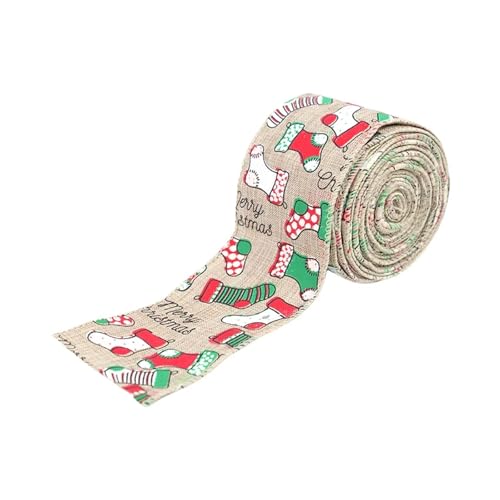 KBLDOPN Weihnachts-Sackleinen-Band-Rolle Weihnachtsbaum-Schnur-Streamer-Band Auto-LKW-rotes Kariertes Band for Verpackung DIY-Bogen-Basteln Für Hochzeit, Bauernhaus Party(Y01) von KBLDOPN
