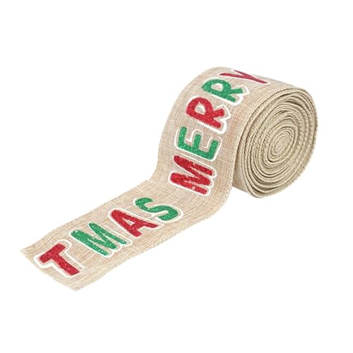 KBLDOPN Weihnachts-Sackleinen-Band-Rolle Weihnachtsbaum-Schnur-Streamer-Band Auto-LKW-rotes Kariertes Band for Verpackung DIY-Bogen-Basteln Für Hochzeit, Bauernhaus Party(Y02) von KBLDOPN
